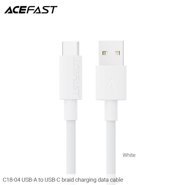C18-04 USB-A to USB-C braid charging data cable