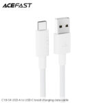 C18-04 USB-A to USB-C braid charging data cable - Image 2