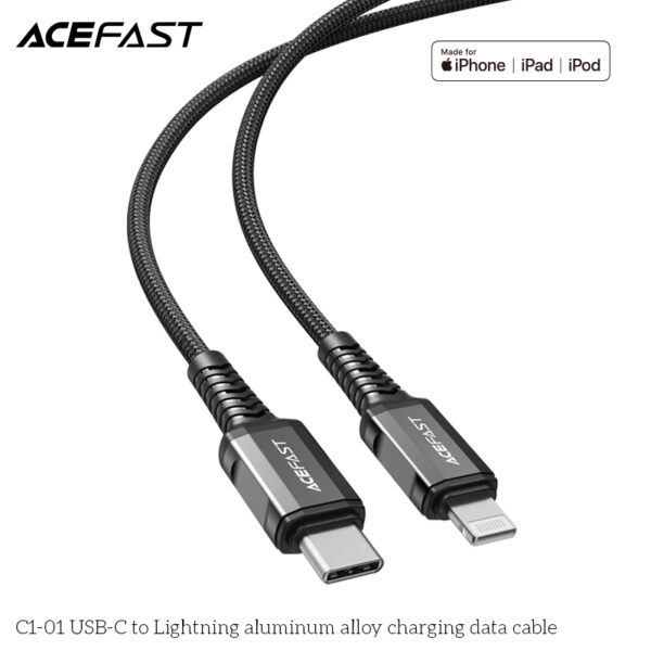 C1-01 USB-C to Lightning aluminum alloy charging data cable