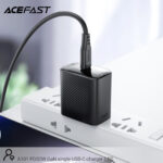 ACEFAST A101 PD30W GaN USB-C Fast Charger – Black (US) - Image 5