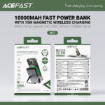 M17-10000 PD20W/22.5W magnetic fast charging power bank with built-in stand - Image 8