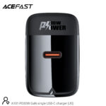 ACEFAST A101 PD30W GaN USB-C Fast Charger – Black (US) - Image 3