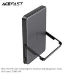 M16-5000 PD18W ultra-thin magnetic wireless charging power bank with stand - Image 2