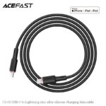 C2-01 USB-C to Lightning zinc alloy silicone charging data cable - Image 3