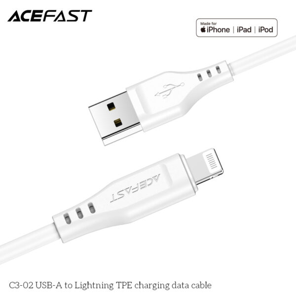 C3-02 USB-A to Lightning TPE charging data cable